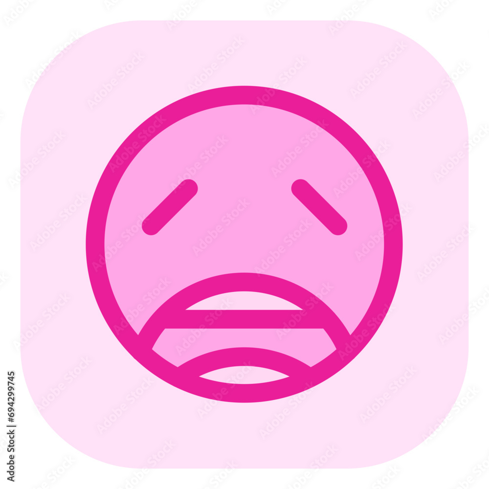 Editable weary, tired face vector icon. Part of a big icon set family. Perfect for web and app interfaces, presentations, infographics, etc Editable weary, tired face vector icon. Part of a big icon set family. Perfect for web and app interfaces, presentations, infographics, etc