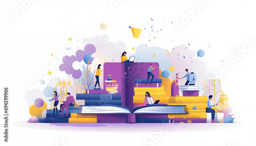Modern flat design web banner
