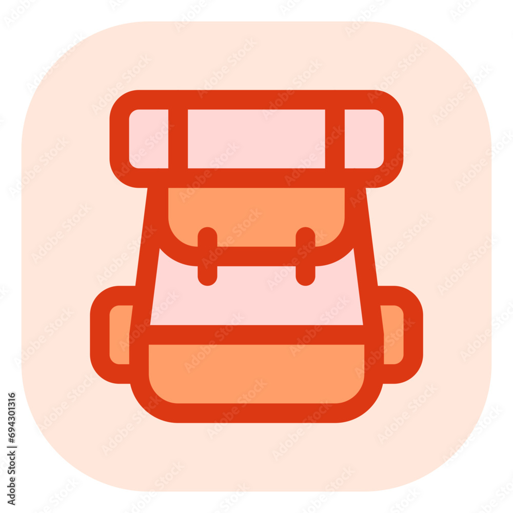 Editable rucksack, camper bag, backpack vector icon. Part of a big icon set family. Perfect for web and app interfaces, presentations, infographics, etc Editable rucksack, camper bag, backpack vector icon. Part of a big icon set family. Perfect for web and app interfaces, presentations, infographics, etc