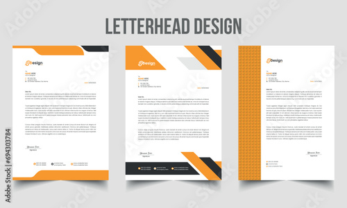 Professional company corporate business letterhead design with letterhead bundle