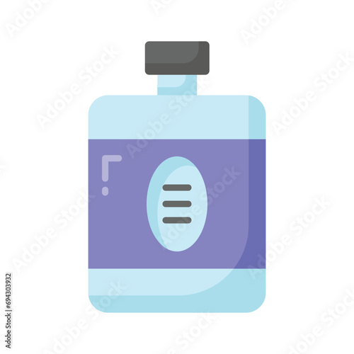 After shave lotion vector, lotion in glass bottle, aftershave tonic, micellar water