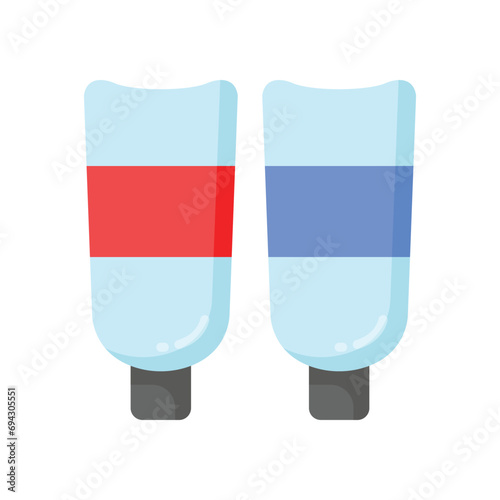 Modern icon of moisturizer lotion, isolated on white background