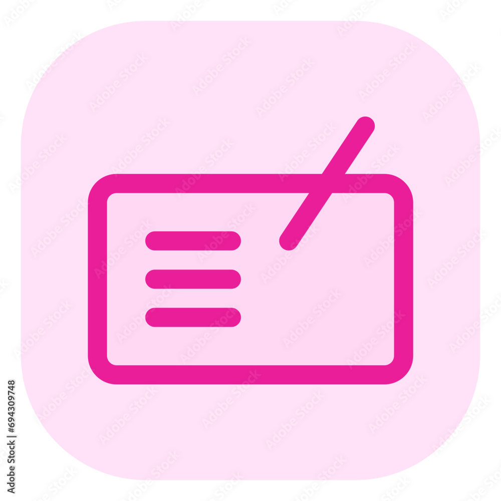 Editable cheque vector icon. Part of a big icon set family. Finance, business, investment, accounting. Perfect for web and app interfaces, presentations, infographics, etc Editable cheque vector icon. Part of a big icon set family. Finance, business, investment, accounting. Perfect for web and app interfaces, presentations, infographics, etc