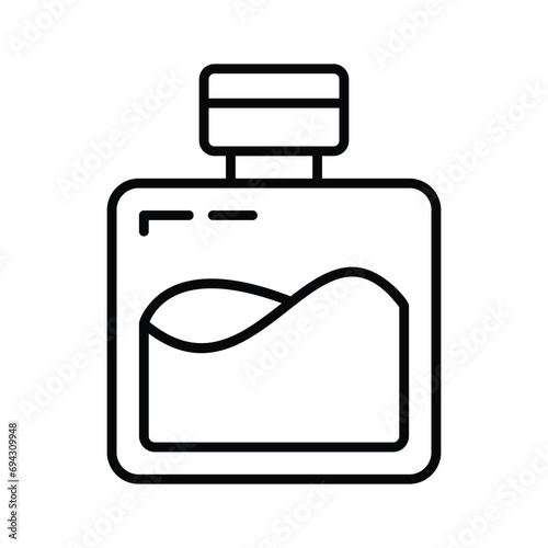 After shave lotion vector, lotion in glass bottle, aftershave tonic, micellar water