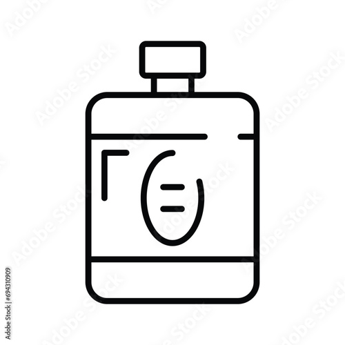 After shave lotion vector, lotion in glass bottle, aftershave tonic, micellar water