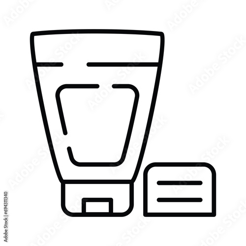 Modern icon of moisturizer lotion, isolated on white background