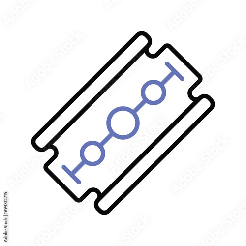 Razor blade vector design isolated on white background