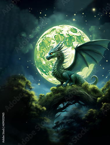 symbol of the year - a young green dragon © iredman