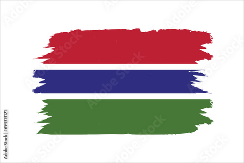 Vector illustration of the flag of Gambia