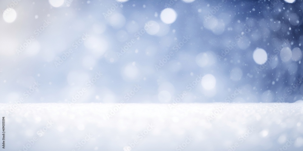 Bokeh blurred winter background. AI generated illustration Bokeh blurred winter background. AI generated illustration