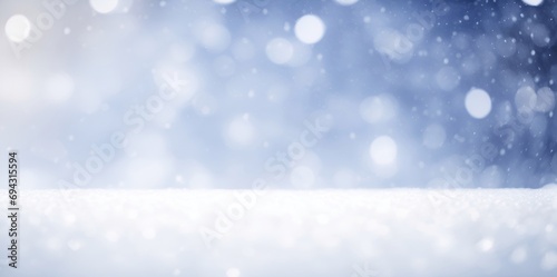 Bokeh blurred winter background. AI generated illustration © vector_master