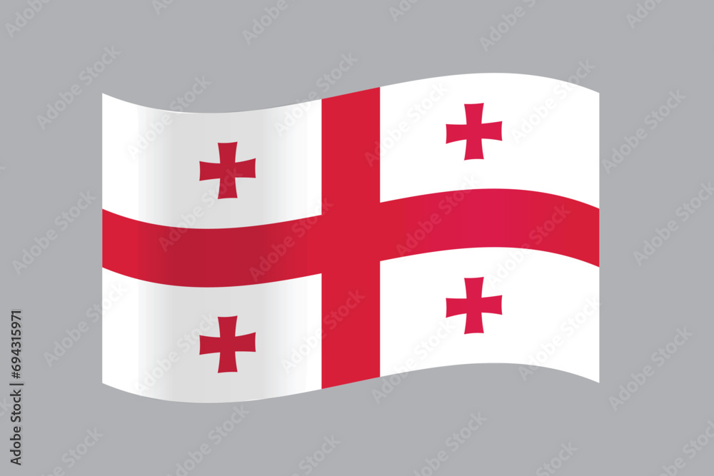 Vector illustration of the flag of Georgia