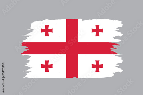 Vector illustration of the flag of Georgia