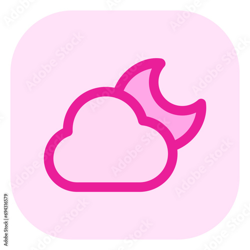 Editable night sky, moon and cloud vector icon. Part of a big icon set family. Perfect for web and app interfaces, presentations, infographics, etc