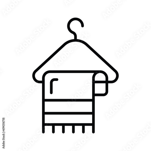 Get your hands on this hanging towel icon design, vector of cleaning towel