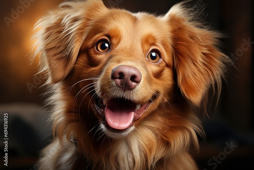 portrait of cute smiling happy puppy © Наталья Добровольска