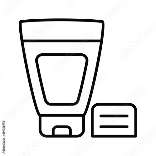 Modern icon of moisturizer lotion, isolated on white background
