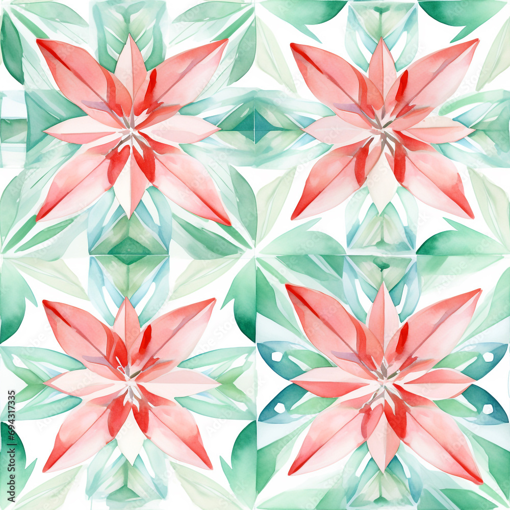 Fototapeta premium abstract watercolor flower pattern