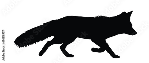 Fox Silhouette. Fox Vector Illustration.