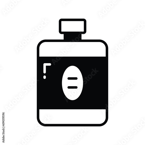 After shave lotion vector, lotion in glass bottle, aftershave tonic, micellar water