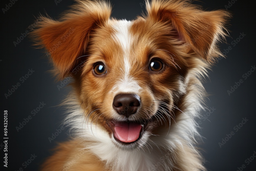 portrait of cute smiling happy puppy portrait of cute smiling happy puppy