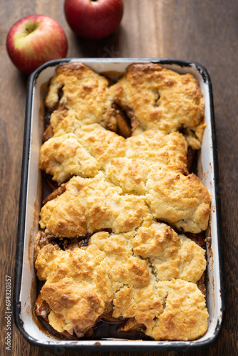 Obraz na płótnie baked apple cobbler w salonie