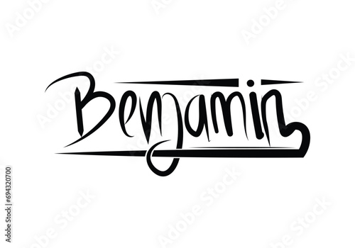 BENJAMIN hand letter logo design
