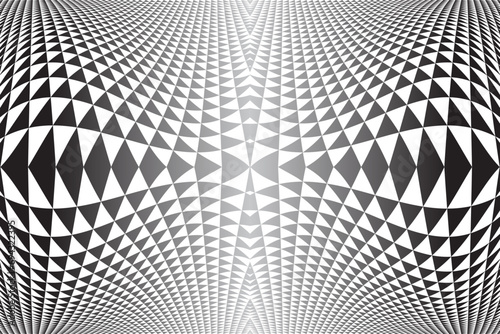 Abstract Triangles Pattern. Symmetrical Textured Background with 3D Illusion Effect.