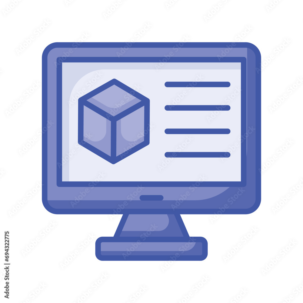 3d modeling vector design, ready to use icon isolated on white background 3d modeling vector design, ready to use icon isolated on white background