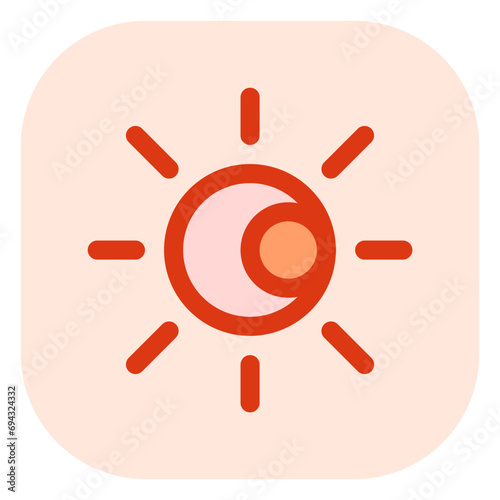 Editable vector sun and moon icon. Part of a big icon set family. Perfect for web and app interfaces, presentations, infographics, etc