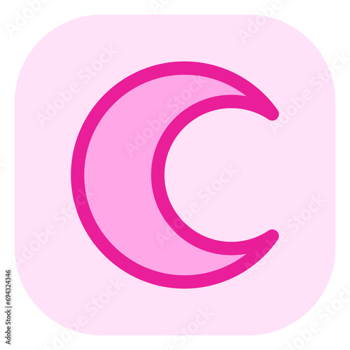 Editable vector crescent moon icon. Part of a big icon set family. Perfect for web and app interfaces, presentations, infographics, etc