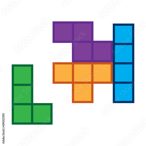 tetris icon vector