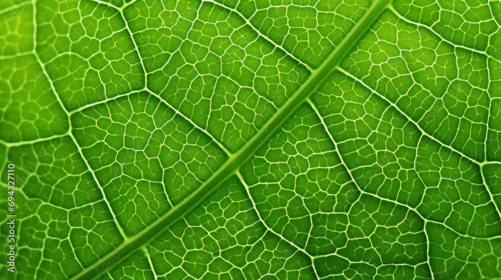 Fresh green leaf texture macro close-up. Generative AI Fresh green leaf texture macro close-up. Generative AI