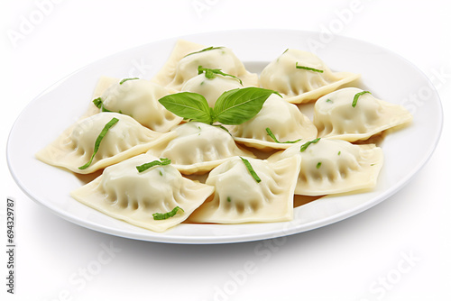 Ravioli on Dish. Delicious Italian Pasta