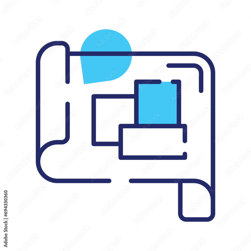 Look at this amazing icon of architectural plan, trendy icon of house blueprint Look at this amazing icon of architectural plan, trendy icon of house blueprint
