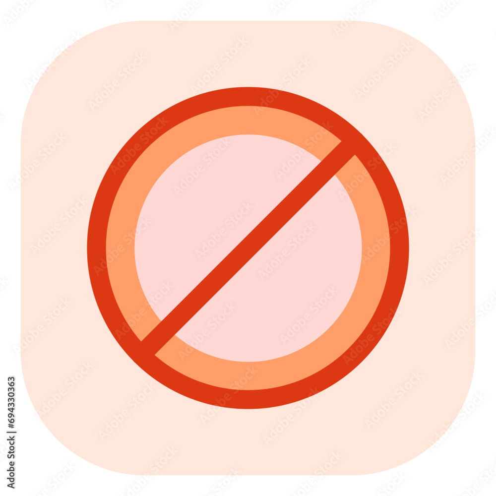Editable vector stop prohibitions block icon. Part of a big icon set family. Perfect for web and app interfaces, presentations, infographics, etc Editable vector stop prohibitions block icon. Part of a big icon set family. Perfect for web and app interfaces, presentations, infographics, etc