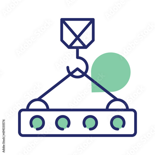 A well designed icon of construction crane, crane hook up for premium use