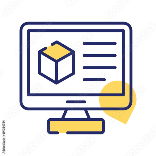 3d modeling vector design, ready to use icon isolated on white background