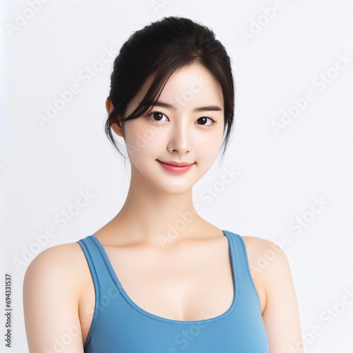 Beauty image of a beautiful Asian woman(Can be used for skin care, beauty, clothing, hairdressing and other advertisements) 