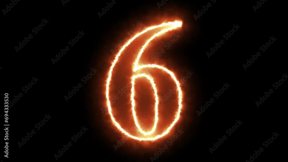 1-10 Solar fire text animation 1-10 Solar fire text animation