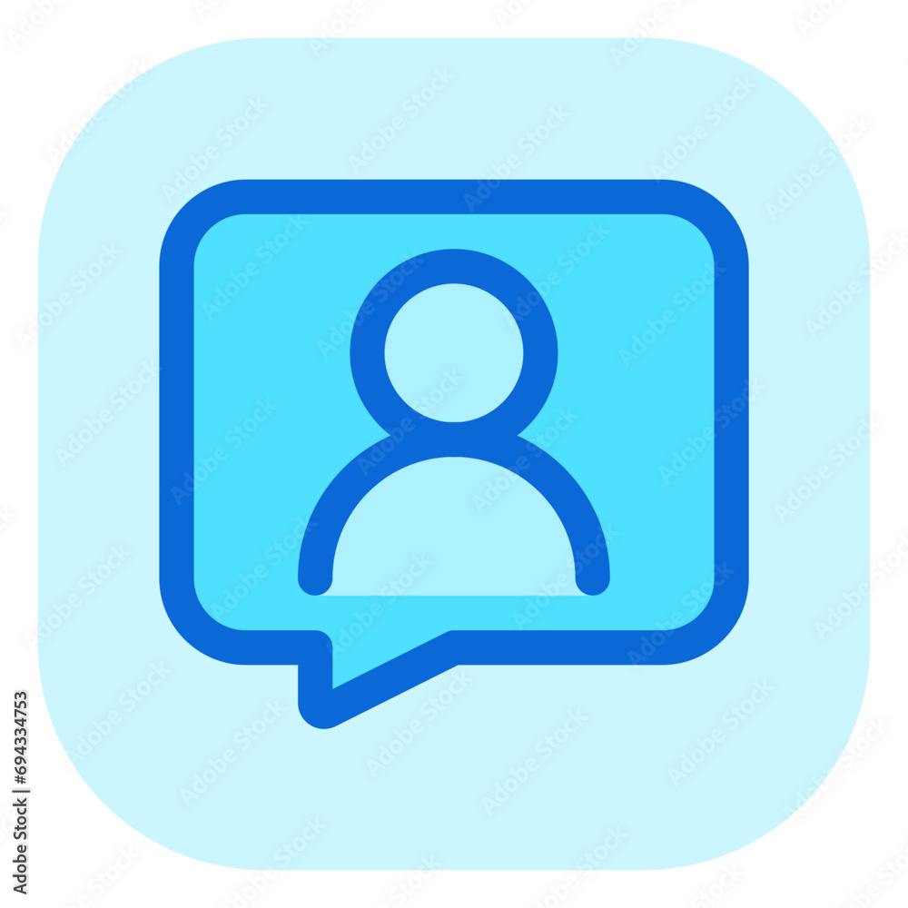 Vector share contact, bubble speech with person icon. Black, white background. Perfect for app and web interfaces, infographics, presentations, marketing, etc. Vector share contact, bubble speech with person icon. Black, white background. Perfect for app and web interfaces, infographics, presentations, marketing, etc.
