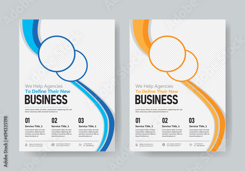 Business Flyer template layout 2 color design concept in the template.