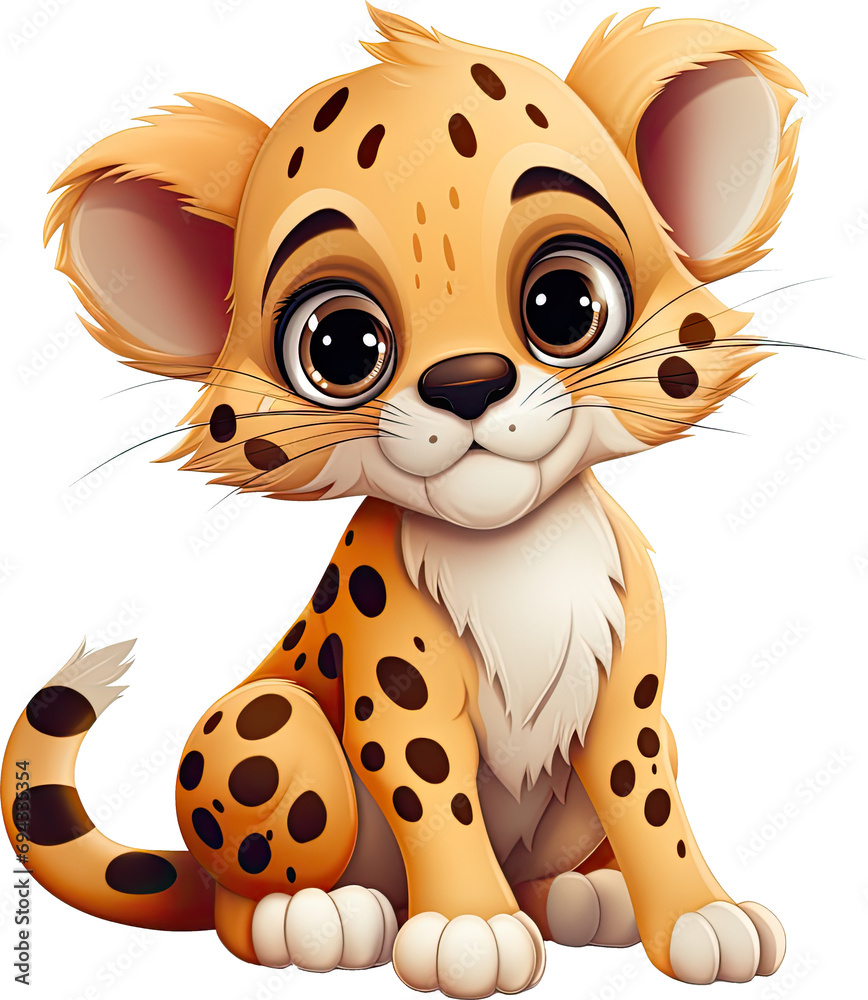 Transparent baby cheetah cartoon Transparent baby cheetah cartoon