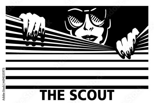the squat Agent icon. Spy sunglasses