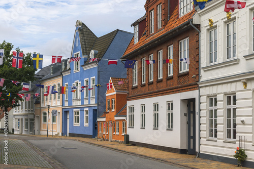 Colorful Houses in Grasten, DEnmark