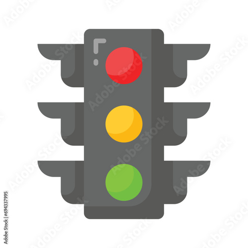 Beautifully designed vector of traffic signals, traffic lights icon