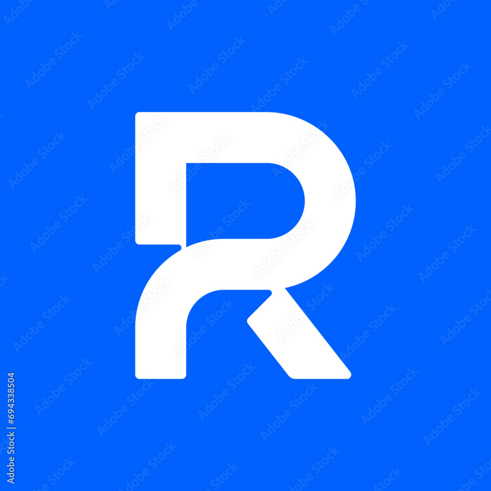 Initial Letter R in Minimalistic Modern style on isolated background. Simple Modern Style Logotype or Icon or Mark. Initial Letter R in Minimalistic Modern style on isolated background. Simple Modern Style Logotype or Icon or Mark.