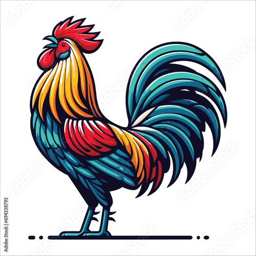 rooster isolated , rooster vector design photo
