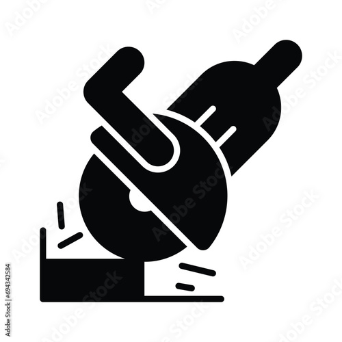 Download this beautifully designed icon of angle grinder, angle grinder with sparks