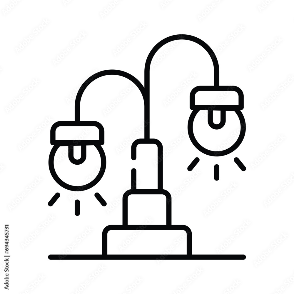 Grab this carefully designed icon of street lights in modern style Grab this carefully designed icon of street lights in modern style